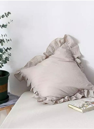 Buy 1 Piece Premium Soft Quality Cushion Cover Cappuccino Color in UAE