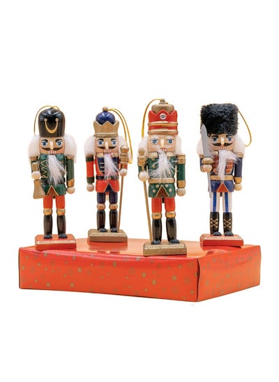 اشتري Gulf Flowers Christmas Tree Decoration – Nutcracker, 4 Pcs for Holiday Decor في الامارات