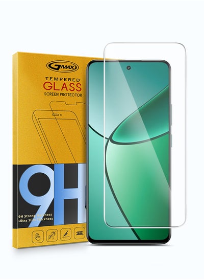 Buy Premium Series Curved Edges 9H 2.5D Tempered Glass Screen Protector For Realme 12+ / 12 Plus 5G 2024 Clear in Saudi Arabia