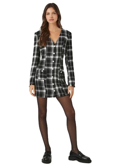 اشتري Tweed Plaid Mini Dress في مصر