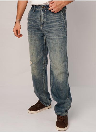 Buy Men’s Spring Denim Pants – MED Denim Blue in UAE