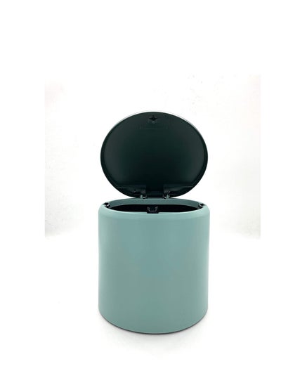 Buy Desktop Trash Can, Plastic Desktop Mini Waste Trash Bin Creative Cute Home Office Small Table Trash Can Desktop Flip Dustbin Garbage Box with Bins Storage Box Sundries Storage Bins in Saudi Arabia