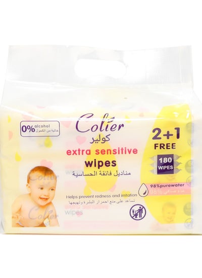 Buy Extra sensitive wipes  12 packas of 60  (720 ) WIPES in Saudi Arabia