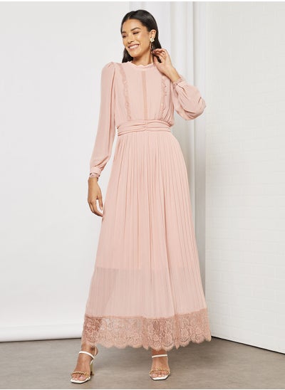 Buy Lace Ruffle Maxi Dress in UAE