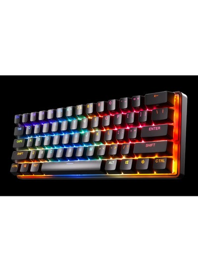 Buy Apex Pro Mini Wireless Gaming Keyboard, 60% Form Factor, OmniPoint 2.0 Adjustable HyperMagnetic Switches, 100M Keystroke Lifespan, 5 Custom Profiles, 2.4GHz & Bluetooth 5.0 Connectivity, USB Type-C, 40h Battery Life, US Layout, 64843 in UAE