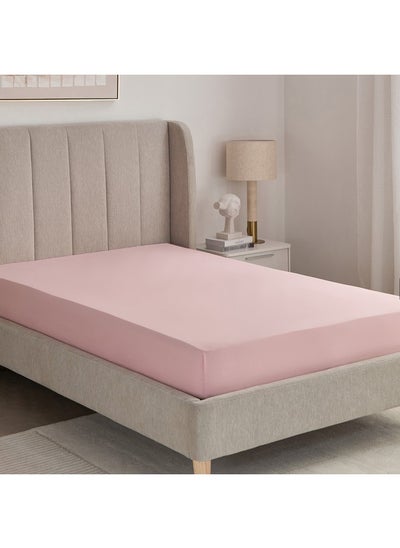 Buy Essential Cotton Twin Fitted Sheet 120 x 200 x 36 cm in Saudi Arabia