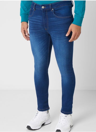 Buy Skinny Fit Washed Jeans in Saudi Arabia