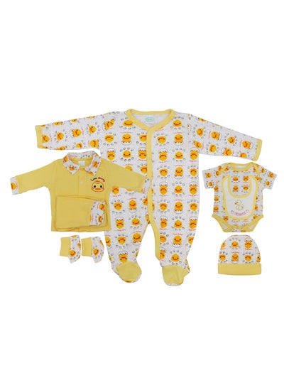 Buy AURA KIDS 7 Pieces Baby Gift Set Yellow in UAE