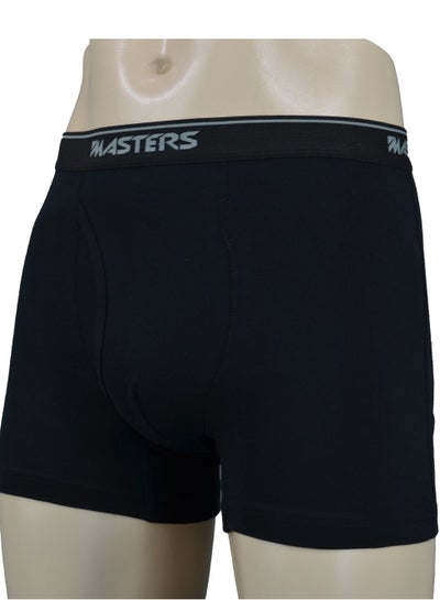 Buy Masters Underwear For Men Classic Boxer Cotton Stretch - Black in Egypt