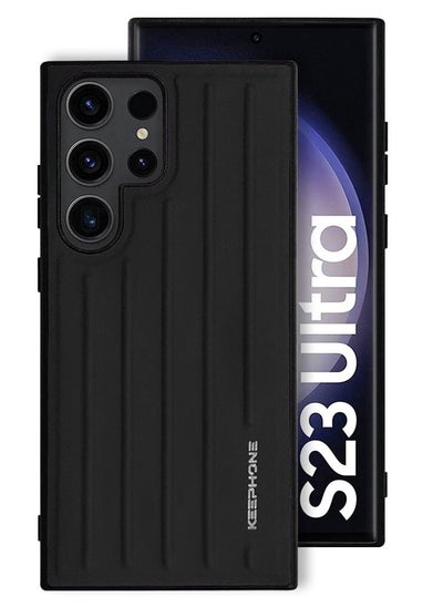 اشتري Samsung Galaxy S23 Ultra Case Cover Rugged Protective Cover Black في الامارات