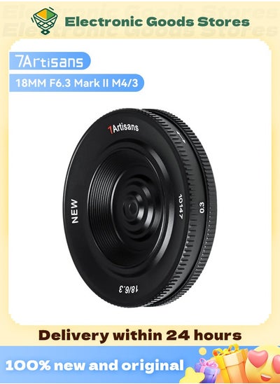 Buy 7artisans 18MM F6.3 Mark II UFO Lens for M4/3 Mount, APS-C, Prime Lens, Ultra-Thin Compact Mirrorless Cameras for Panasonic GM/GX/G/GH/GF Series for Olympus EPM/EP/EPL/Pen/EM Series in Saudi Arabia