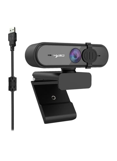 Buy 1080P HD Webcam With Built-In Microphone Black in UAE