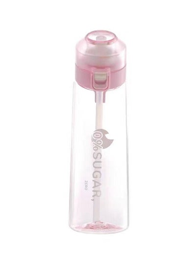 Buy 650ML Water Bottle Scent Up Tritan Water Cup Flavored Flip Lid Carry Strap Zero Sugar Gym Fitness Camping Outdoor Sports Fitness Air up Fragrance Bottle, Pink in UAE