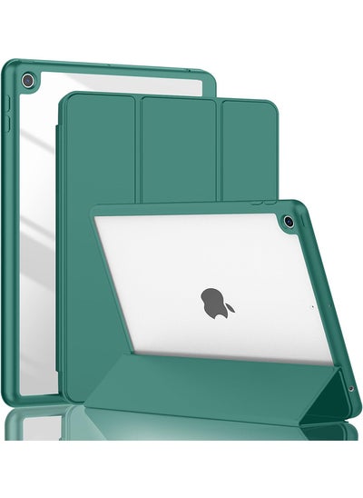 Buy iPad 9th/8th/7th Generation Hybrid Case (2021/2020/2019) iPad 10.2-Inch Case with Pencil Holder [Sleep/Wake] Slim Soft TPU Back Smart Magnetic Stand Protective Cover Cases Midnight Green in UAE