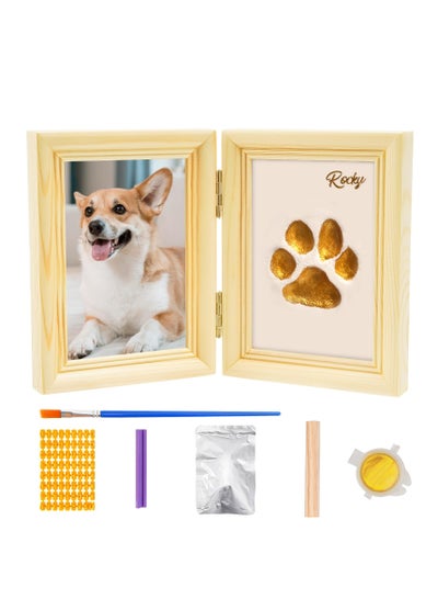 Pet Paw Print Kit with Picture Frame and Imprint Clay, Keepsake for ...