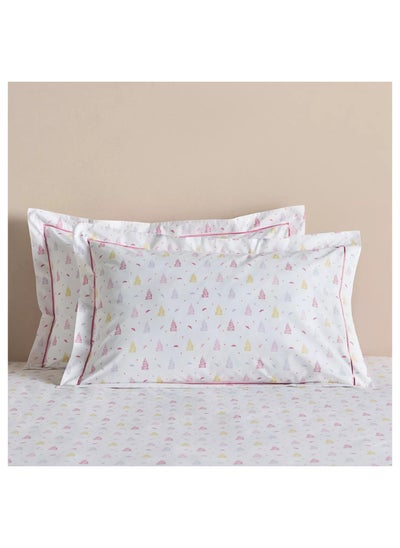 اشتري Dreamz Castle Cotton 200 Thread Count 2-Piece Pillowcase Set - 50x75 cm في السعودية