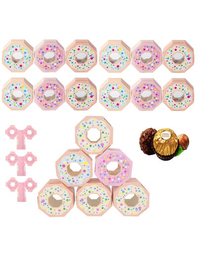 Buy Donut Candy Box 30Pcs Donut Style Candy Box Polygon Donut Chocolate Biscuit Packaging Case Paperboard Storage Gift Box Wedding Favors Wedding Decorations in Saudi Arabia