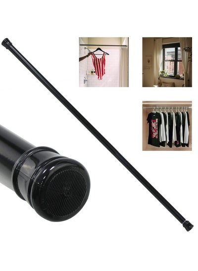 Buy Shower Curtain Rod Adjustable 110-200cm, Black Thick & Extendable Telescopic Length Tension Bar Painted Surface No Drill Type for Bathroom Shower Bathtub Cabinet (110 x 200 cm, Black) in UAE