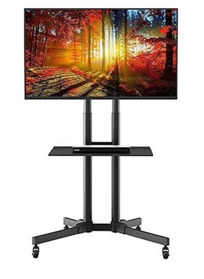 Buy Rolling TV Cart With Mobile Stand Black in Egypt