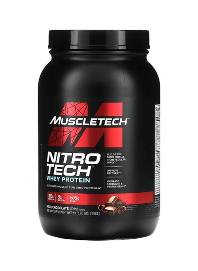 Buy NitroTech Whey Protein, Ultimate Muscle Building Formula, Milk Chocolate, 2.20 Lbs., 998 G in UAE