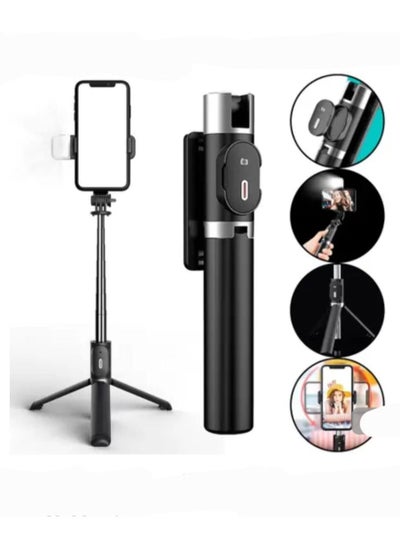 Buy Mini Bluetooth Selfie Stick For Smartphone Cameras Black in Saudi Arabia