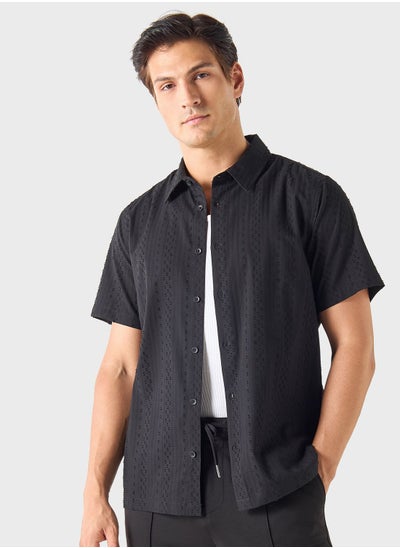 اشتري Textured Button Down Shirt في الامارات