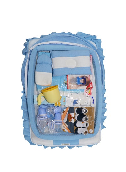 اشتري AURA KIDS 13 Pieces Baby Gift Set Blue في الامارات