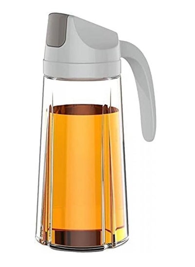 Buy Oil Dispenser Bottle, Glass Vinegar Dispensing Cruets,Leak proof Condiment Container with Automatic Cap and Stopper, Non-Drip Spout, Non-Slip Handle for Kitchen Cooking（630ml） in UAE