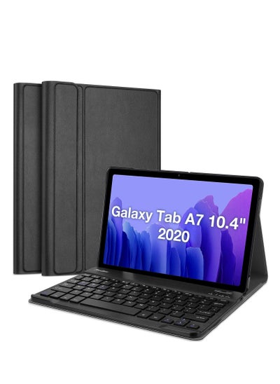 اشتري Keyboard Case for Samsung Galaxy Tab A7 10.4 Inch 2020 (SM-T500 T505 T507), Slim Lightweight Cover, with Magnetically Detachable Wireless Keyboard, for Galaxy Tab A7 10.4" 2020 (Black) في السعودية