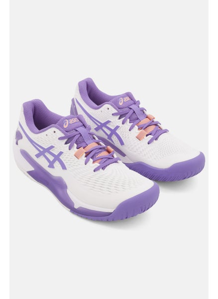 اشتري Women Gel-Resolution Lace Up Outdoor Shoes, White/Violet في السعودية