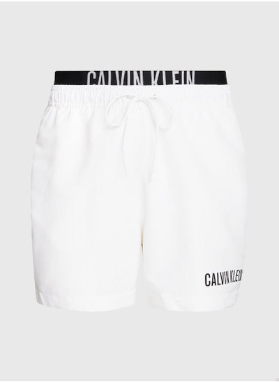 Buy Men's Swim Trunks - Polyester, White in UAE