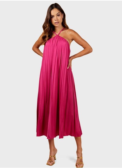 Buy Pleated Midi Dress in Saudi Arabia