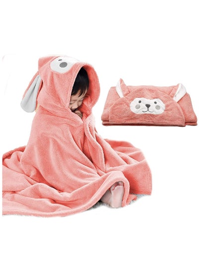 اشتري Baby Bath Towel Hooded, Ultra Soft Towel Highly Absorbent Bathrobe Blanket Toddlers Shower Gifts for Boys Girls-Extra Large 140 x 70 cm (Pink) في السعودية