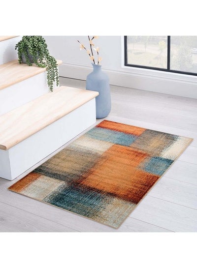Buy Indoor Area Rug Jute Backed Rugs For Vintage Floral Floor Decor Artistic Throw For Office Living Room Dining Kitchen Bedroom Entryway Navan Collection Camel 2' X 3' in UAE