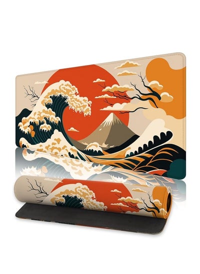 اشتري Abstract Japanese Sea Wave Gaming Mouse Pad – Anti Slip Base – Speed Edition | 70 X 30 cm في مصر