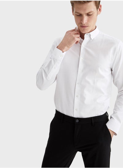 Buy Button Down Slim Fit Shirt in UAE