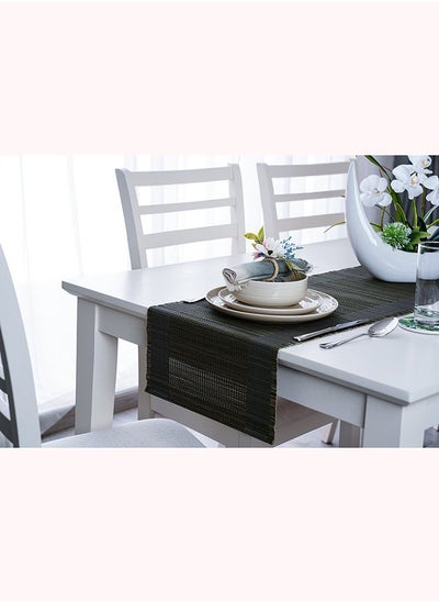 اشتري Serenity Bamboo Table Runner Black 33x120cm في الامارات