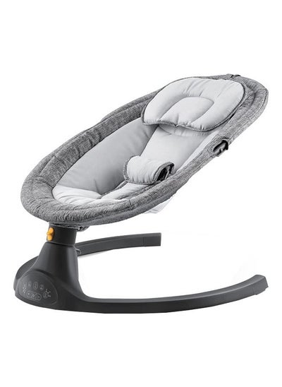 اشتري Premium Automatic Electric Baby Swing Chair Cradle for baby With 5 Adjustable Swing Speed Remote Electric Swing with Soothing Vibrations Music Mosquito Net Safety Belt Kids Toys Swing for Babys Black في الامارات