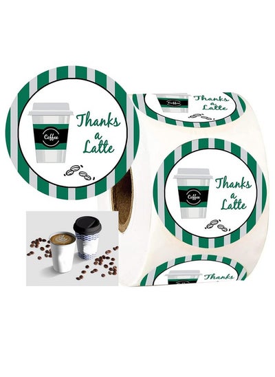 اشتري Thanks A Latte Stickers1.5 Inch Customer Appreciation Labels For Favors Bagsenvelope Sealsgoodie Bagssuitable For Small Businesscafe500 Pcs Per Roll في الامارات