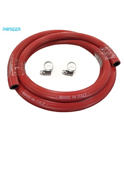 اشتري 2-meter Butane/propane LPG Gas Cylinder Hose Pipe 9mm internal bore with 2 clips, Hose Propane Butane LPG gas Pipe for outdoor Camping Barbecue party, BBQ set, Connection Kit for LP/LPG. في الامارات