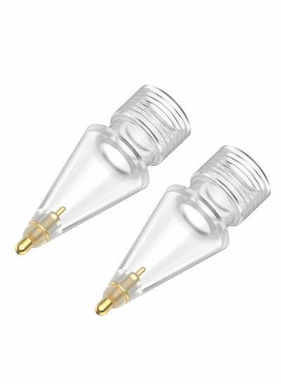 Buy Replacement Tips for Apple Pencil, 2 Pack Compatible with Apple Pencil 2nd Gen and 1st Gen, No Wear Out Fine Point Precise Control Pen Like Nibs for Apple Pencil (Clear 1.8mm) in Saudi Arabia