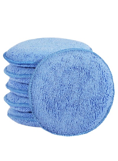 Buy Microfiber Wax Applicator Pads, Car Wax Applicator, Buffing & Detail Polishing Foam Pads for Car Cleaning and Fine Polishing (5" Diameter, 6 Pack) in Saudi Arabia