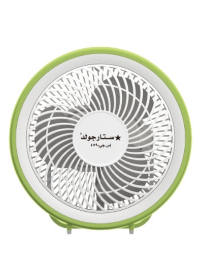 Buy Rechargeable Mini Fan 6 Inch Blade With LED Light 1800mAh Lithium Battery AC/DC in UAE