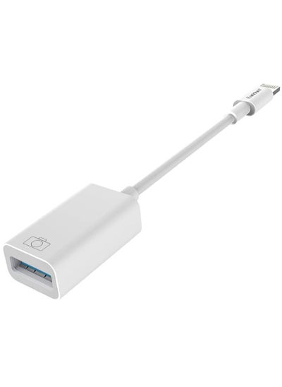 Buy Earldom ET-OT48 Lightning Female USB OTG Cable Adapter for iPhone, iPad Models, Camera, Card Reader, USB Flash Drive, MIDI Keyboard - White in Egypt