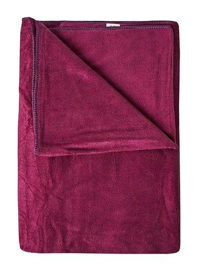 Buy Super Soft Microfiber Bath Sheet 80x160cm Ultra Absorbent Beach Towel Quick Drying Microfiber Bath Towel Wine Red in UAE