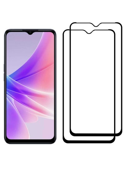 Buy 2 Pack OPPO A77 Screen Protector Tempered Glass 9H Anti-Scratch Shatterproof HD Edge to Edge Full Coverage Film 6.56 inch in UAE