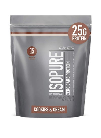 اشتري Isopure Zero Carb 1lb Cookies & Cream في الامارات