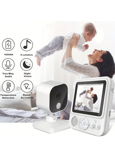 Buy 2.8Inch Wireless Baby Monitor with Camera Audio 2-Way Talk Video Babyphone IPS Screen Baby Videophone Baby Nanny Easy Install Easy to Use in Saudi Arabia