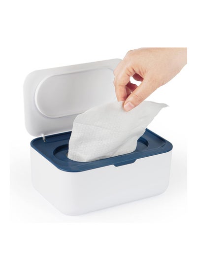 اشتري Baby Wipes Dispenser Wipes Case Baby Wipe Holder Keeps Wipes Fresh Non Slip Easy Open And Close Blue في الامارات