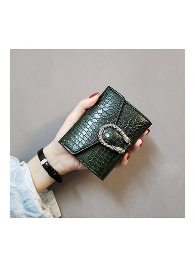 Buy Crocodile Pattern Wallet Green in UAE